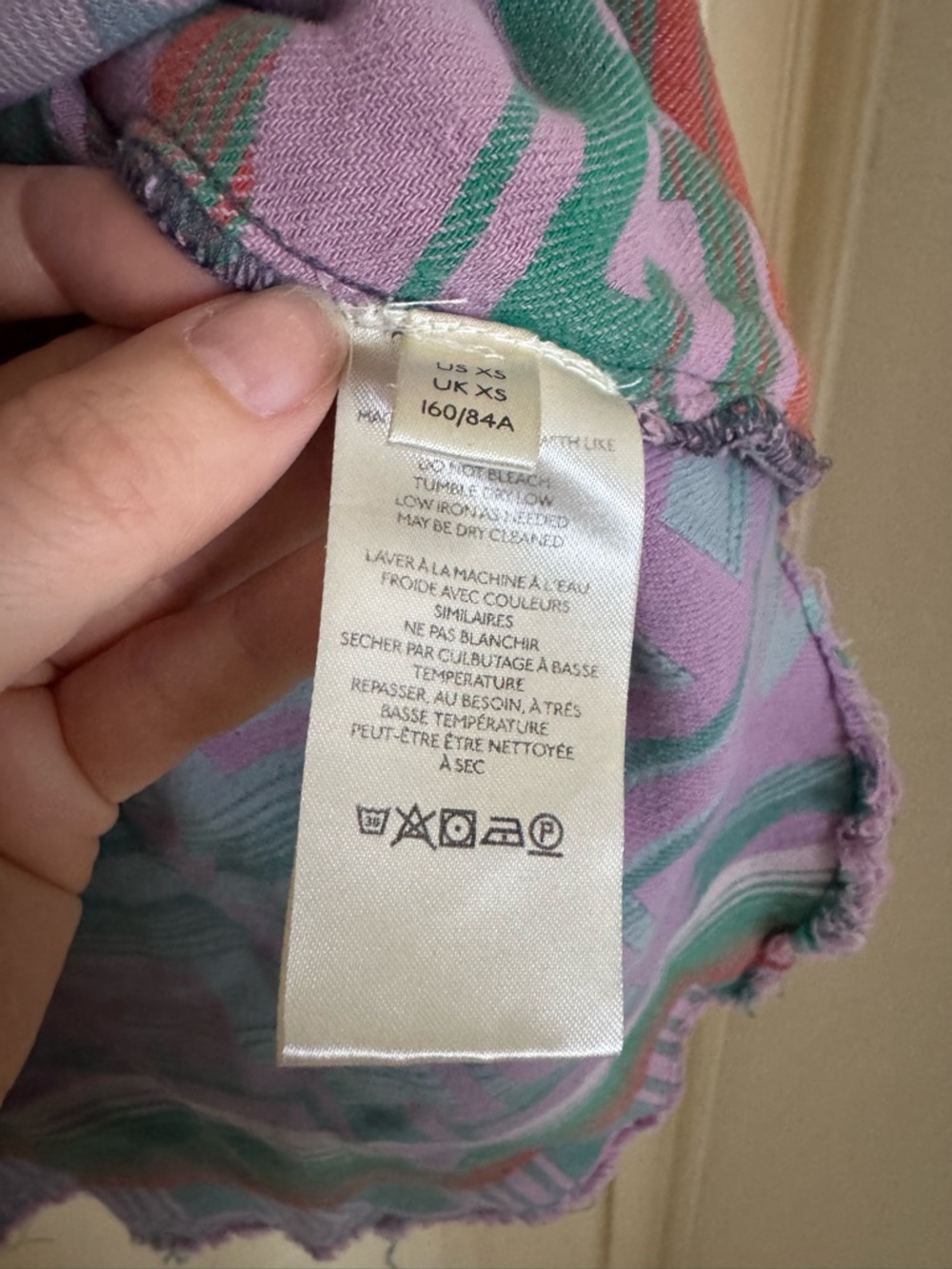 We the Free Free People Lavender Southwestern Pattern Pullover XS - Picture 4 of 6